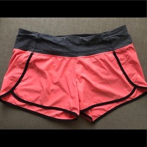 Lululemon Speed Shorts in Coral